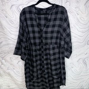 torrid Dresses - Torrid Plaid High Low Button Up Dress size 2 torrid Dresses - Torrid Plaid High Low Button Up Dress size 2
